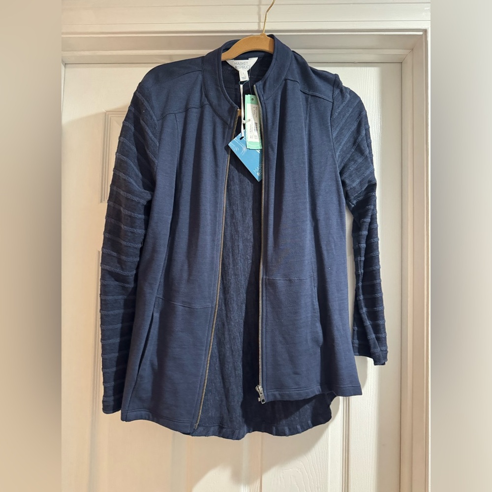 Market & Spruce Gianina Mixed Texture Cardigan NWT - Picture 5 of 8